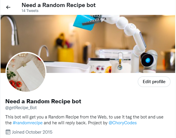 Twitter Bot Screenshot